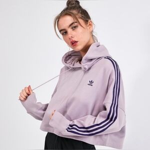 Adidas | Essential 3-Striped Cropped Hoodie
